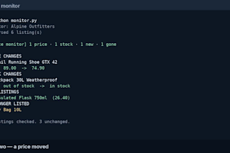 build a price and stock monitor that emails you every change