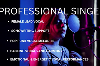 be your female pop punk singer, songwriter, and vocalist