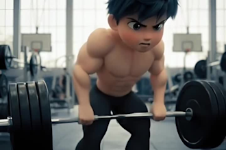 do workout animation exercise, workout model and rigging, gym, fitness animation