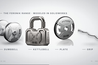 do 3d cad design and dfm for gym products, dumbbells, and kettlebells