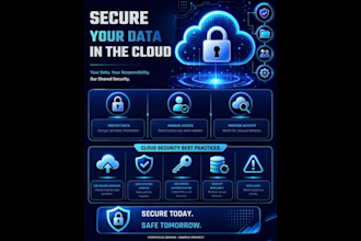 design professional cybersecurity awareness posters and infographics