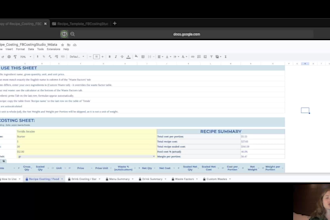 set up your fnb costing, menu engineering, and inventory system