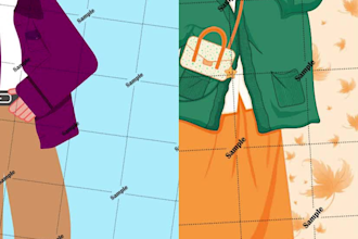 draw your personalized flat style portrait