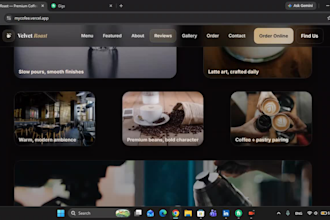 build a custom cofee bussines website development