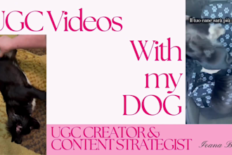 create premium ugc pet videos featuring my dog dea