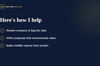 write a business proposal, review your contract or create a professional report