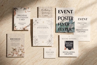 design a postcard, greeting card or invitation