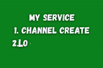 create and setup a professional youtube channel with SEO