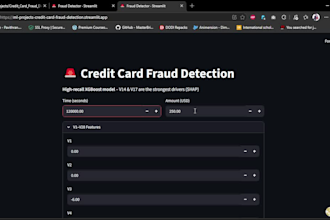 build credit card fraud detection model streamlit dashboard