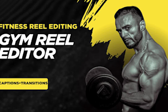 edit fitness and gym reels with caption