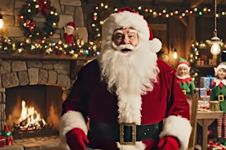 personalized santa christmas video greeting and message