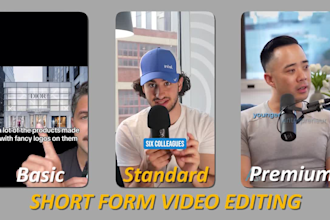 edit short form video for tiktok, reels, and youtube shorts