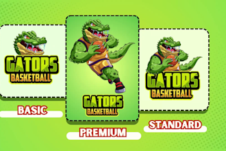 design custom mascot logo, cartoon character for your brand