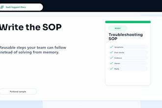 create saas support sops, troubleshooting guides, and escalation workflow