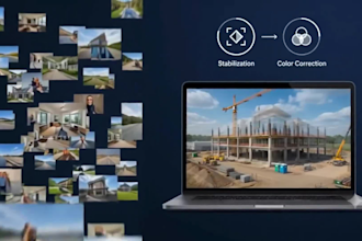 create a professional 4k construction time lapse video from your project photo