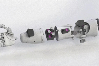 design bionic arm robotic prosthetic arm wearable robotics 3d cad