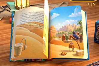 design 3d islamic kids prophet stories book kdp