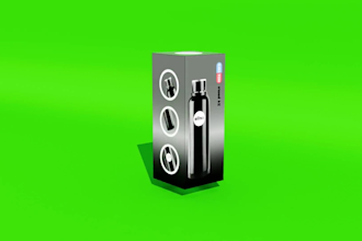 create 3d product packaging and realistic render