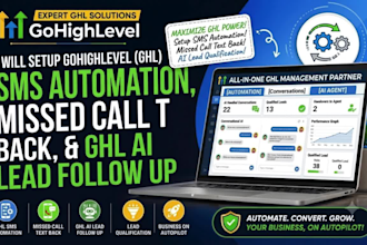 setup ghl SMS automation gohighlevel missed call text back ghl ai lead follow up