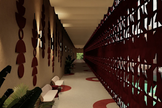 realistic 3d rendering for interior spaces