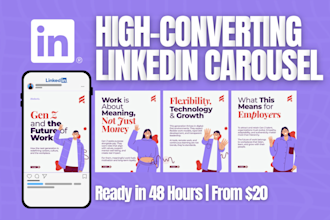 design high converting linkedin carousel posts