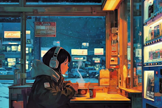 create cinematic anime lofi loops