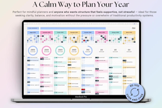 design 2026 digital planner spreadsheet, yearly calendar, weekly, budget tracker