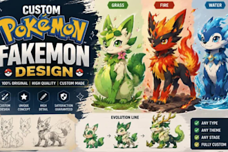 design custom fakemon in official pokémon style