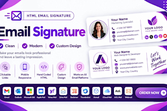 design clickable email signature, exclaimer email signature
