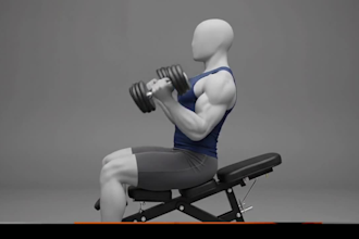 create 3d workout animation, fitness gym animation, yoga, 3d bodybuilding