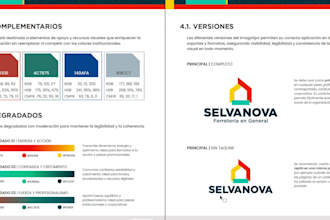 design a modern professional logo and brand identity manual