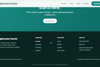 build a modern dental and medical practice website with online booking