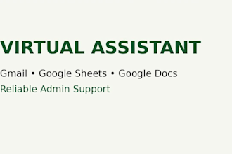be your virtual assistant for online tasks and data entry