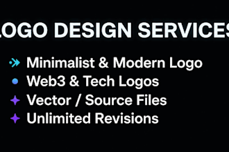 design modern geometric logo and web3 crypto branding
