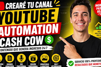 un canal de youtube automation cash cow rentable con gestión