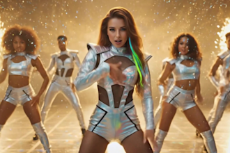 do cinematic ai dance music video, animated music video with lip sync and lyrics