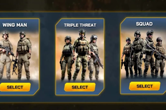 design unreal engine ui, unity game ui, game ui ux, huds, menus for mobile PC