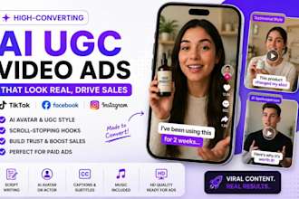 produce viral ai ugc ads and video ads for tiktok meta dropshipping