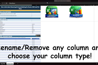 build an automated excel model to consolidate, clean, and transform your data