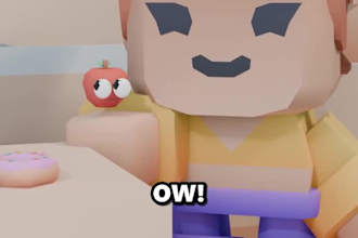 make a funny 3d animated short with voices for tiktok or reels