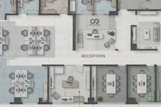 do office workspace 2d floor plan furniture layout and space planning
