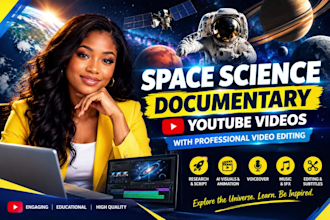 create engaging space science documentary youtube videos with video editing