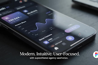 design a modern saas or app UI UX in figma with prototype