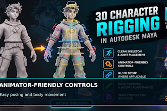 create a clean basic 3d character rig in maya