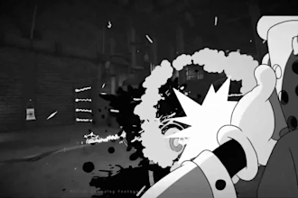 animate 1930s rubberhose game assets and stream loops