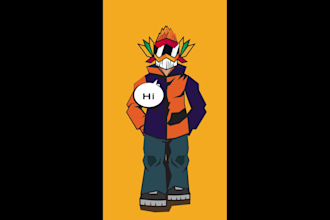 design a unique anime character hero design