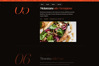create a modern  resturant website for you