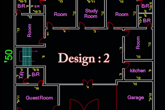 2d draw floorplans in autocad