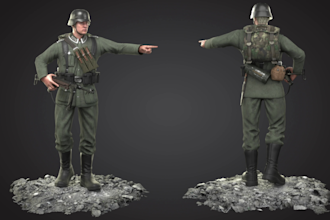 create realistic 3d character for game