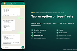 build a whatsapp ai chatbot for real estate lead generation and bookings